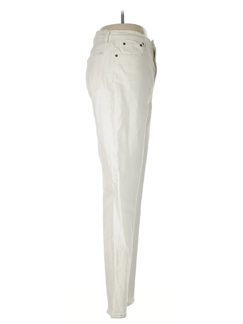 Abercrombie & Fitch Wide Leg High-Rise Jeans in Off-White - Picture 2 of 4